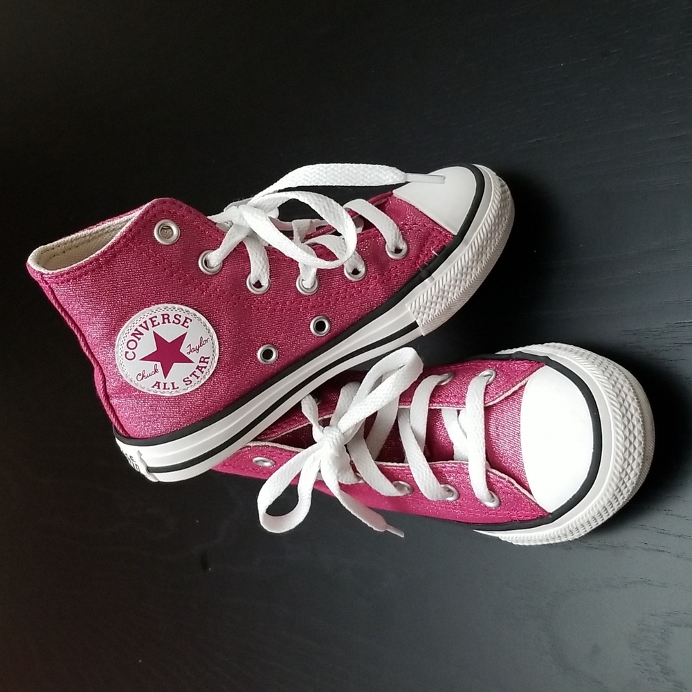 Kid's Converse Chuck Taylor All Star Sparkle High Top Shoes Size 11 US